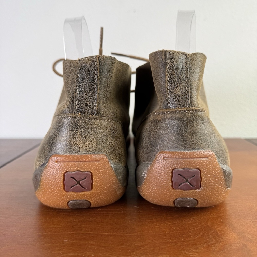 Twisted X Men's Chukka Driving Mocs MDM0011 Leather Men's 8.5 Brown Excellent - Picture 8 of 11